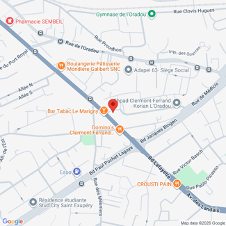 plan de l'agence Shiva clermont-ferrand