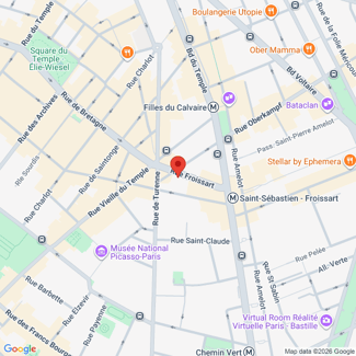 plan de l'agence Shiva paris-3eme-froissart